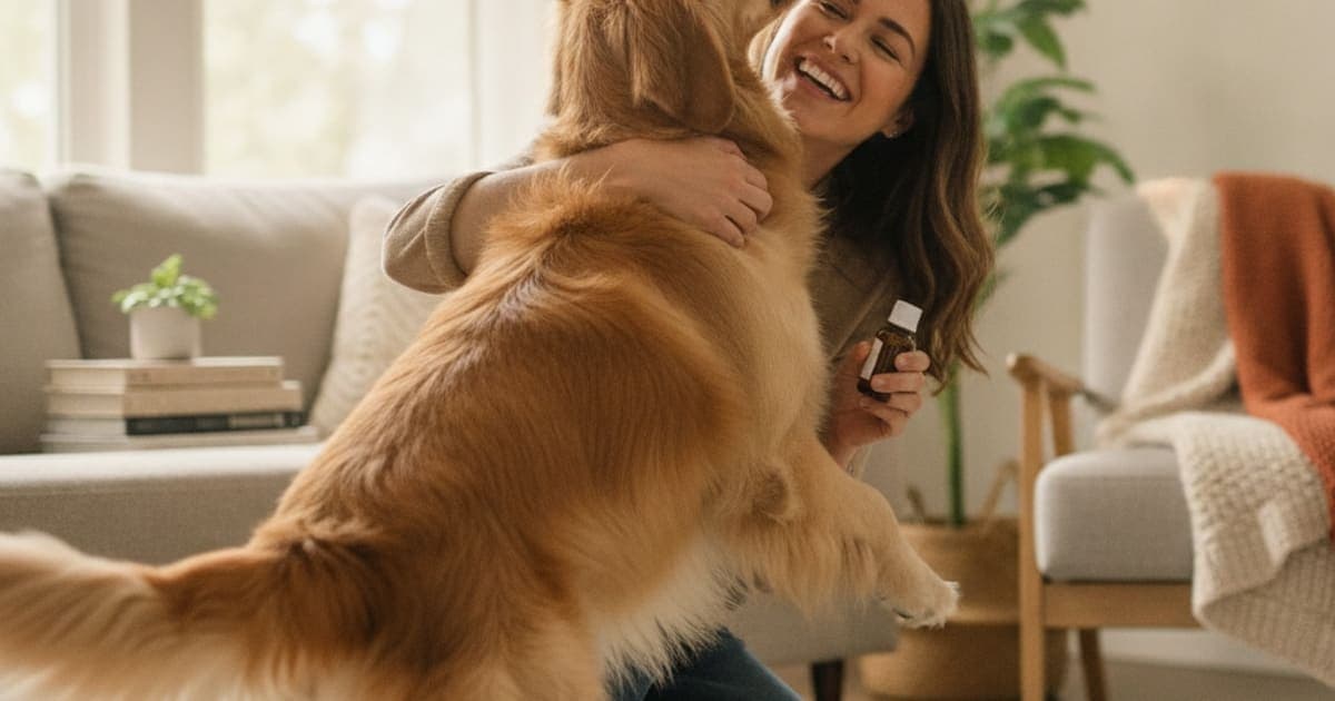 A dog being cared for at home, illustrating tb-500 shelf life for dogs