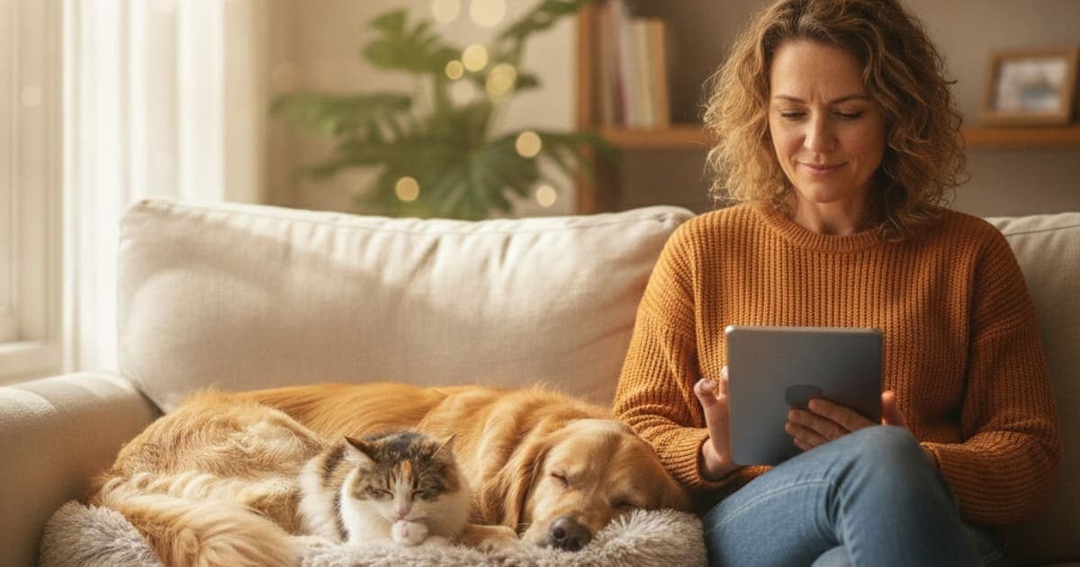 A dog being cared for at home, illustrating tb-500 side effects for dogs: what owners should know