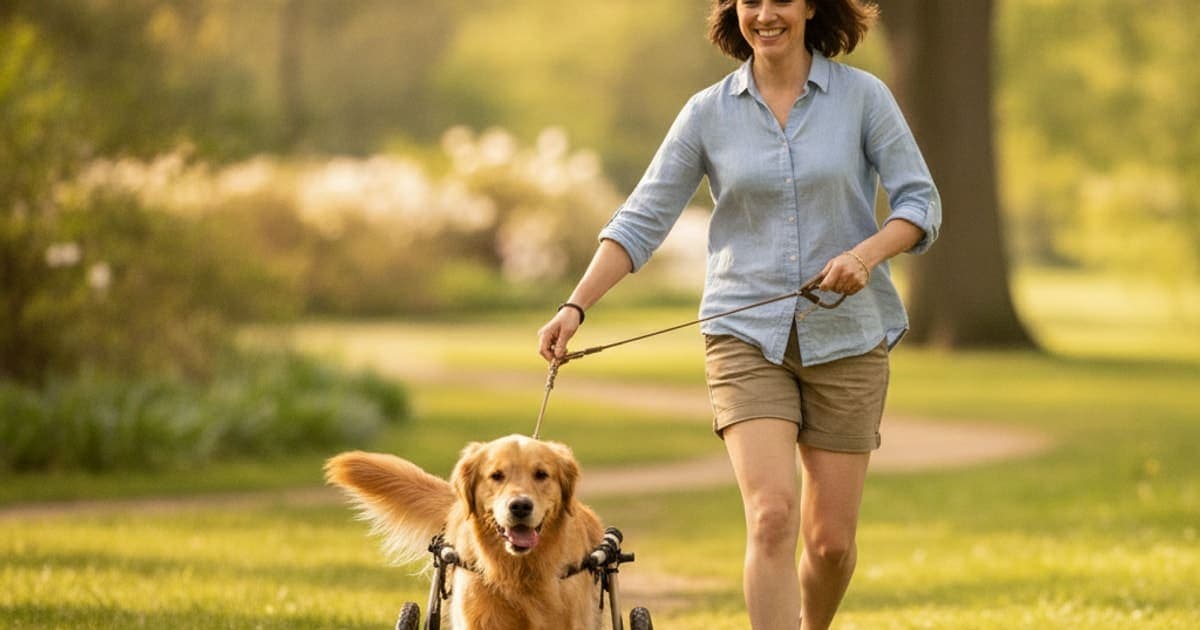 A dog being cared for at home, illustrating tb-500 vs a dog wheelchair: which works better