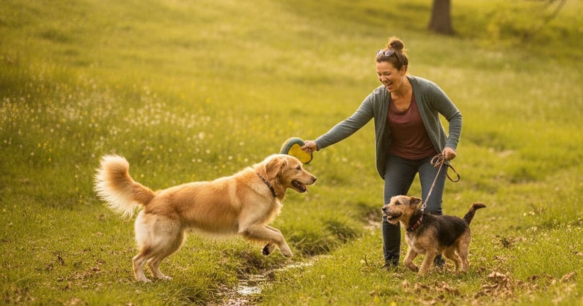 A dog being cared for at home, illustrating tb-500 vs cartrophen for dogs: how they differ