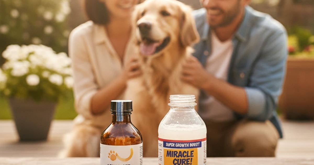 A dog being cared for at home, illustrating tb-500 fake vs real for dogs