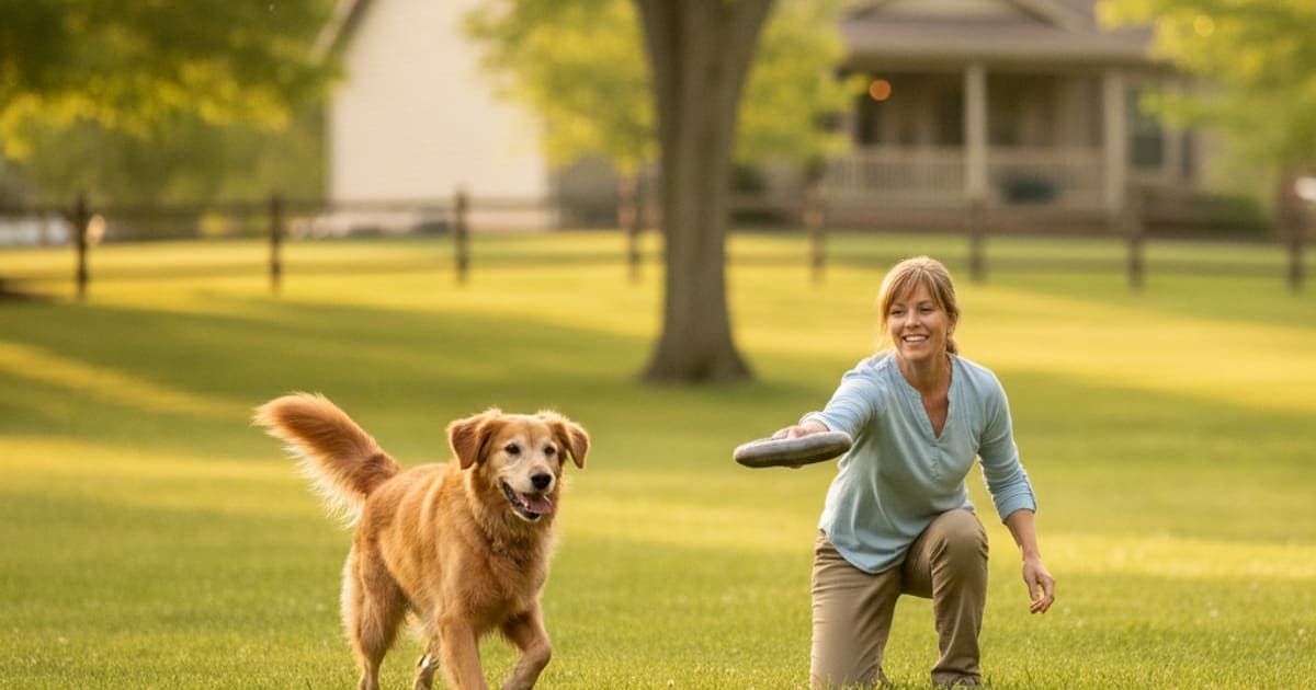 A dog being cared for at home, illustrating tb-500 vs glycoflex for dogs: which works better