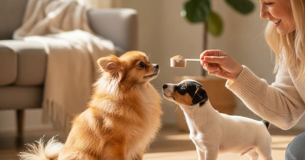 A dog being cared for at home, illustrating the wolverine stack dose for small dogs: what to know