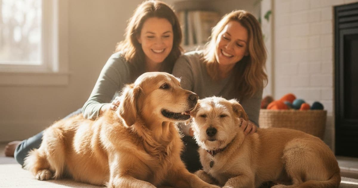 A dog being cared for at home, illustrating the wolverine stack for dogs on nsaids