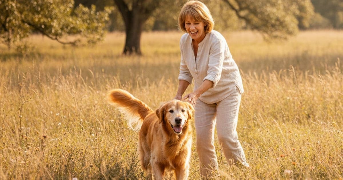 A dog being cared for at home, illustrating the wolverine stack for dogs over 10: what it is