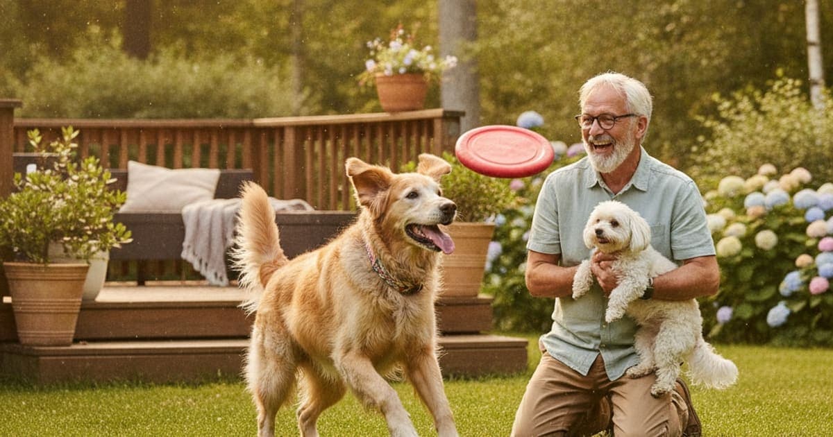 A dog being cared for at home, illustrating the wolverine stack for dogs over 12: what it is
