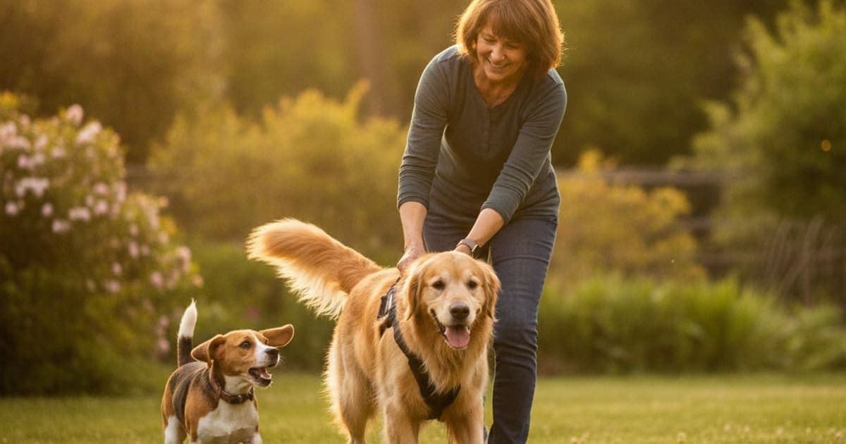 A dog being cared for at home, illustrating does the wolverine stack help dogs with hind end weakness