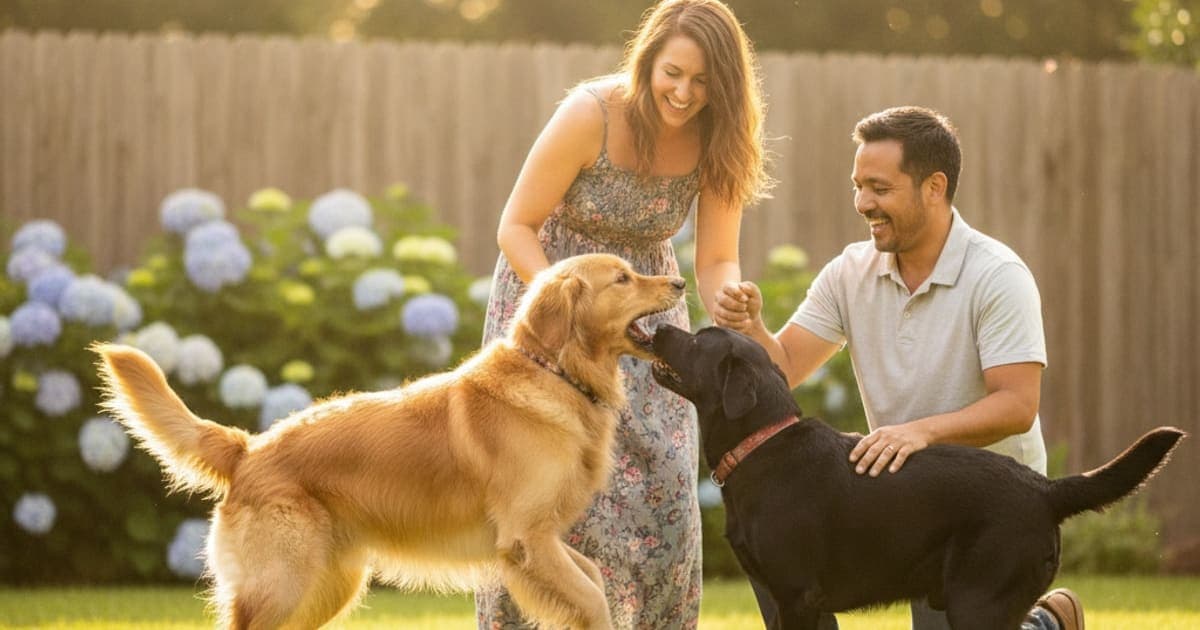 A dog being cared for at home, illustrating does the wolverine stack help a dog with leaky gut