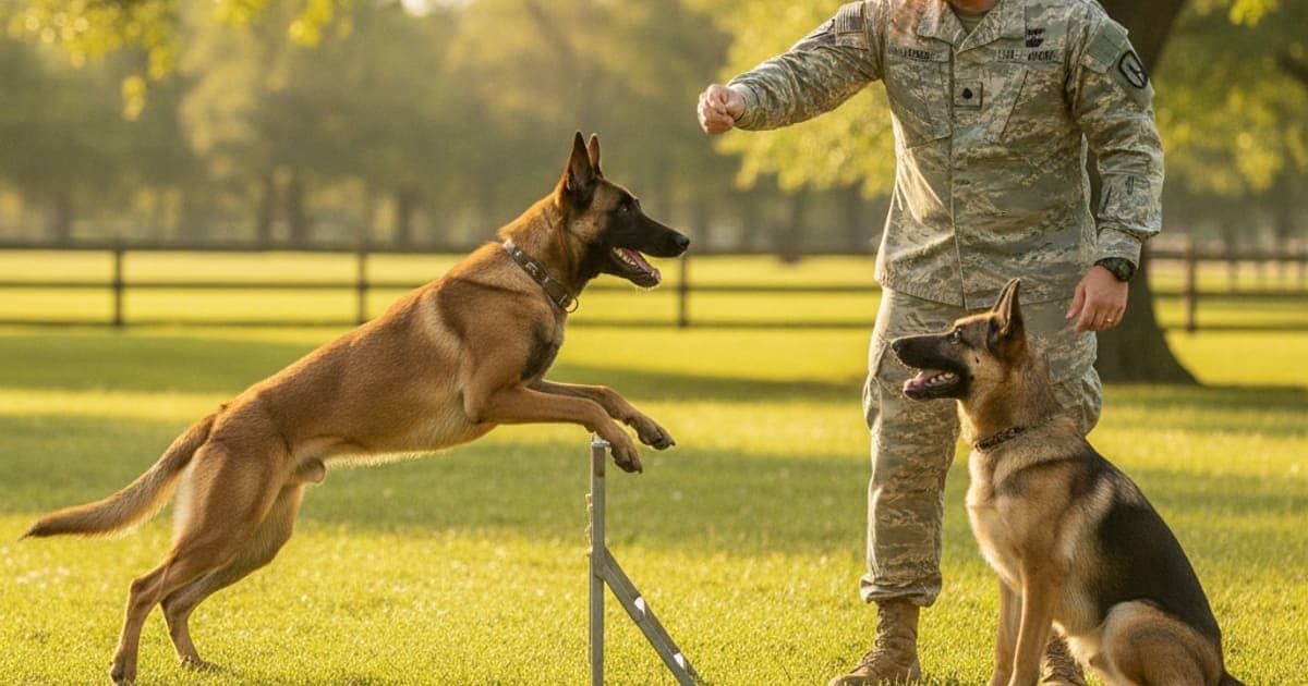 A dog being cared for at home, illustrating wolverine stack for military working dogs explained