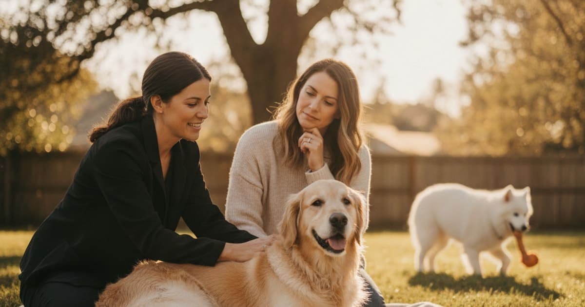 A dog being cared for at home, illustrating the wolverine stack and heart safety in dogs