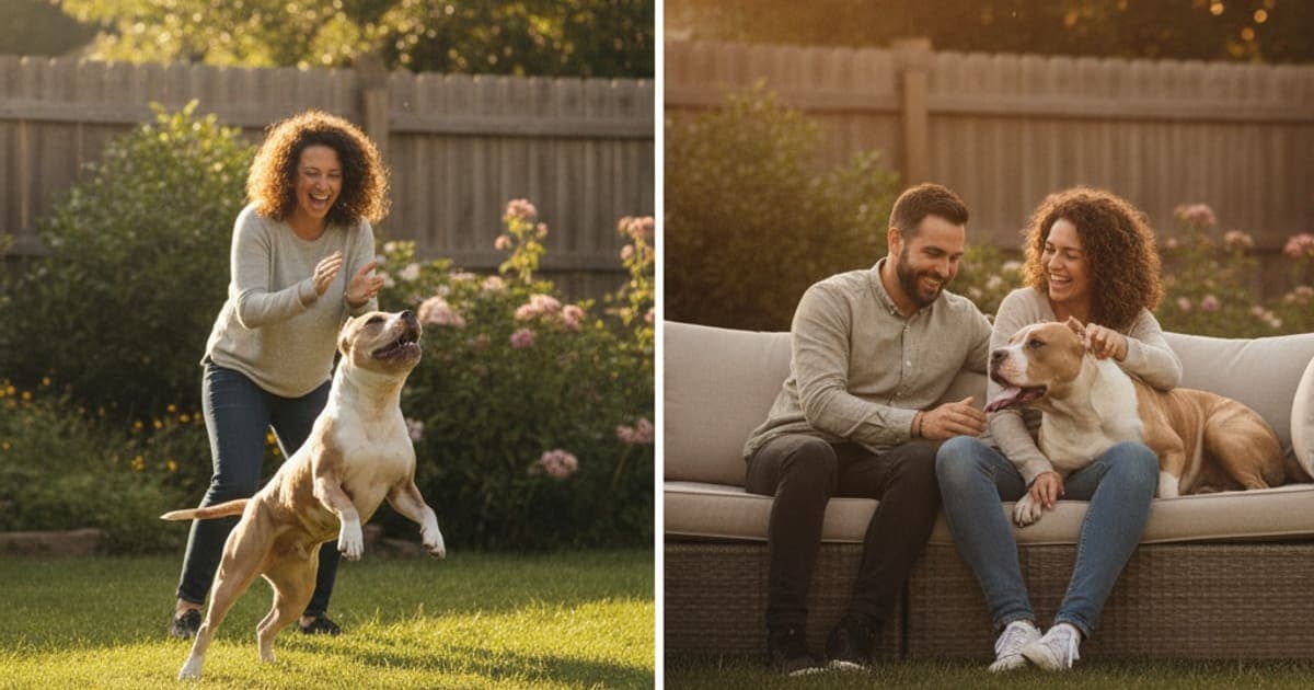 A dog being cared for at home, illustrating the wolverine stack for dogs: morning vs evening