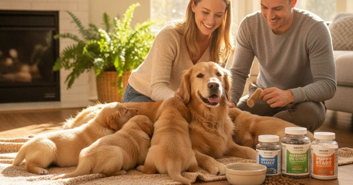 A dog being cared for at home, illustrating the wolverine stack and nursing dogs: what to know