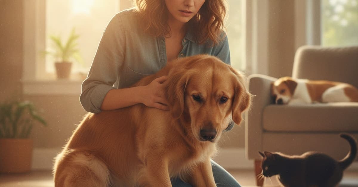 A dog being cared for at home, illustrating wolverine stack overdose risk for dogs