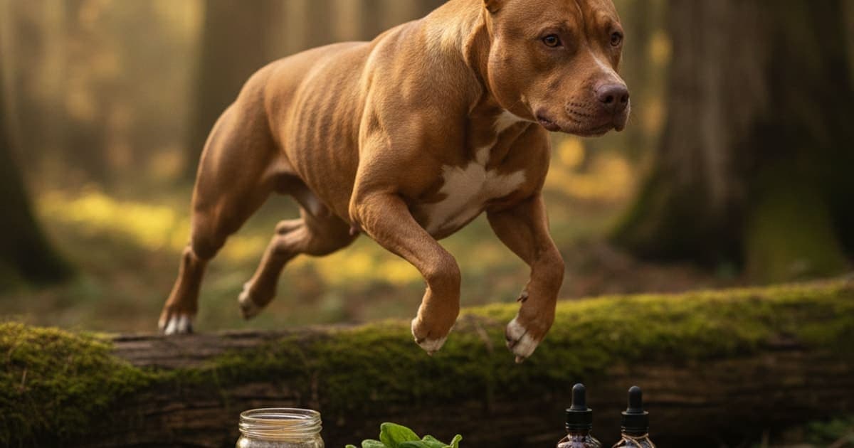 A dog being cared for at home, illustrating the wolverine stack second cycle for dogs