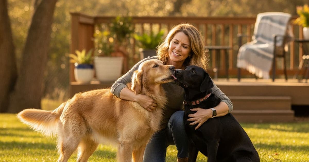 A dog being cared for at home, illustrating the wolverine stack side effects for dogs: what to watch