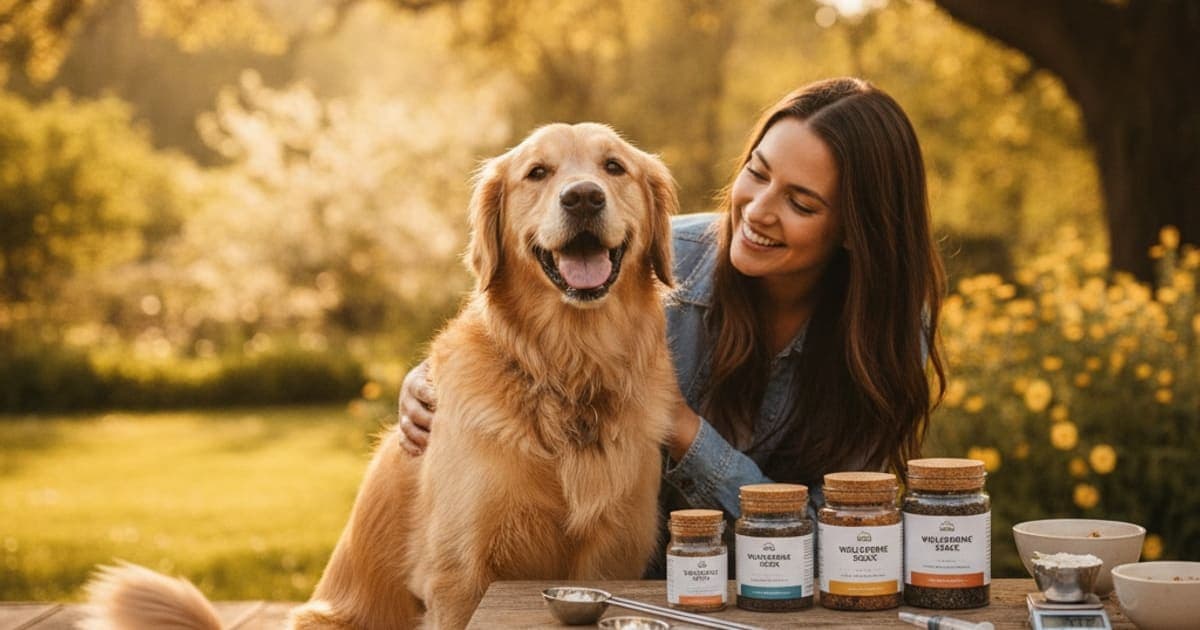 A dog being cared for at home, illustrating wolverine stack for dogs: splitting doses explained