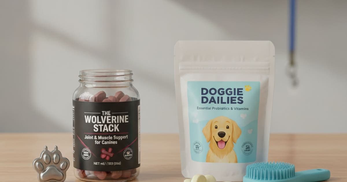 A dog being cared for at home, illustrating wolverine stack vs doggie dailies for dogs