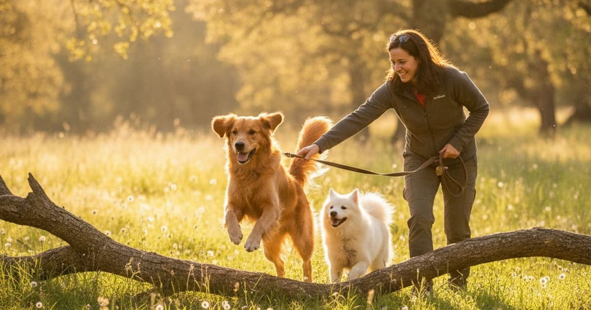 A dog being cared for at home, illustrating wolverine stack vs hyaluronic acid for dogs: compared