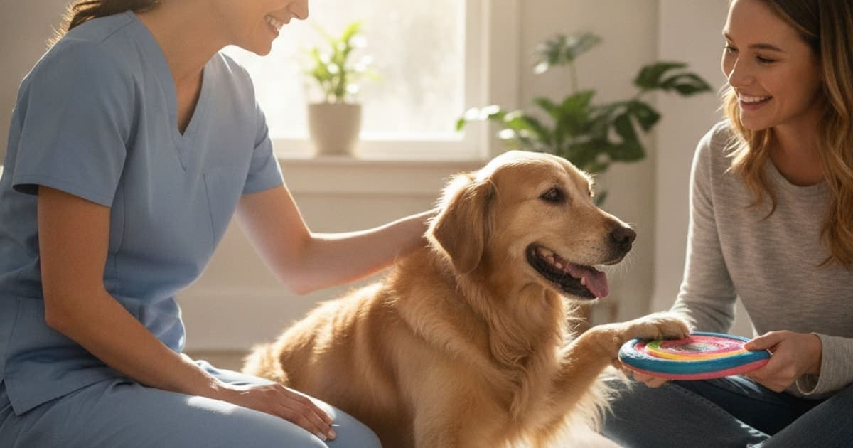 A dog being cared for at home, illustrating do vets recommend cosequin for dogs? (what vets suggest)