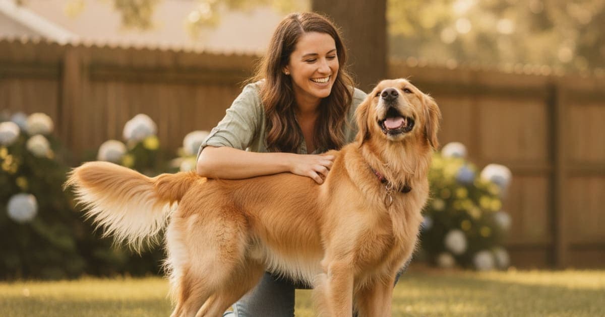 A dog being cared for at home, illustrating weight loss supplements for dogs: what to look for