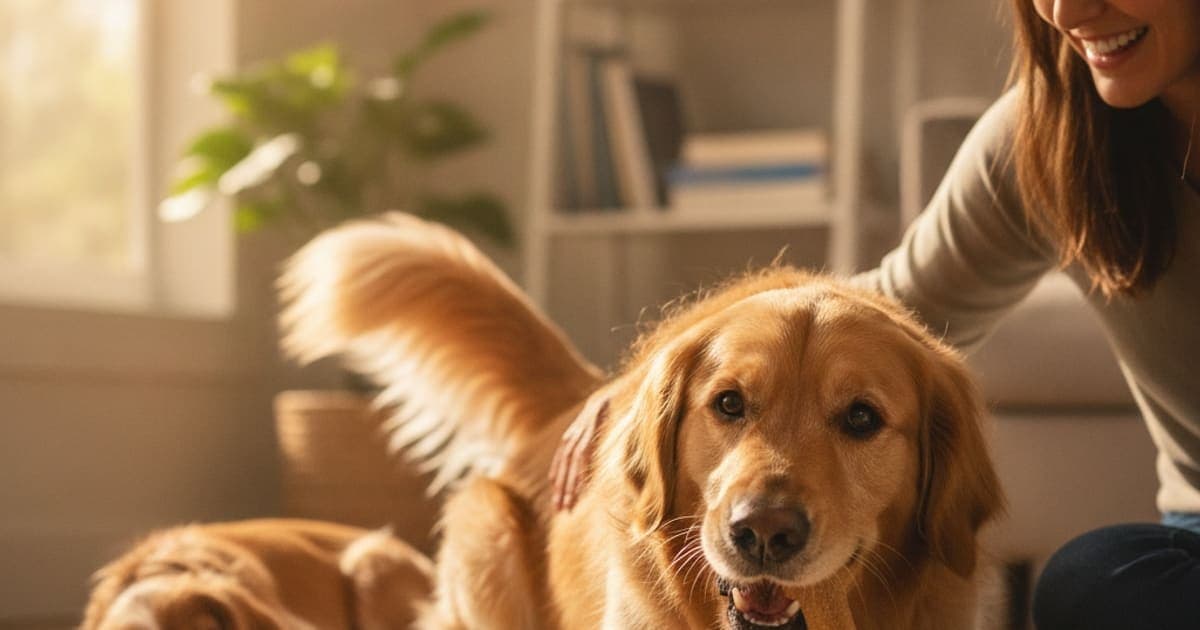 A dog being cared for at home, illustrating what are the best dental chews for dogs? (vohc picks)