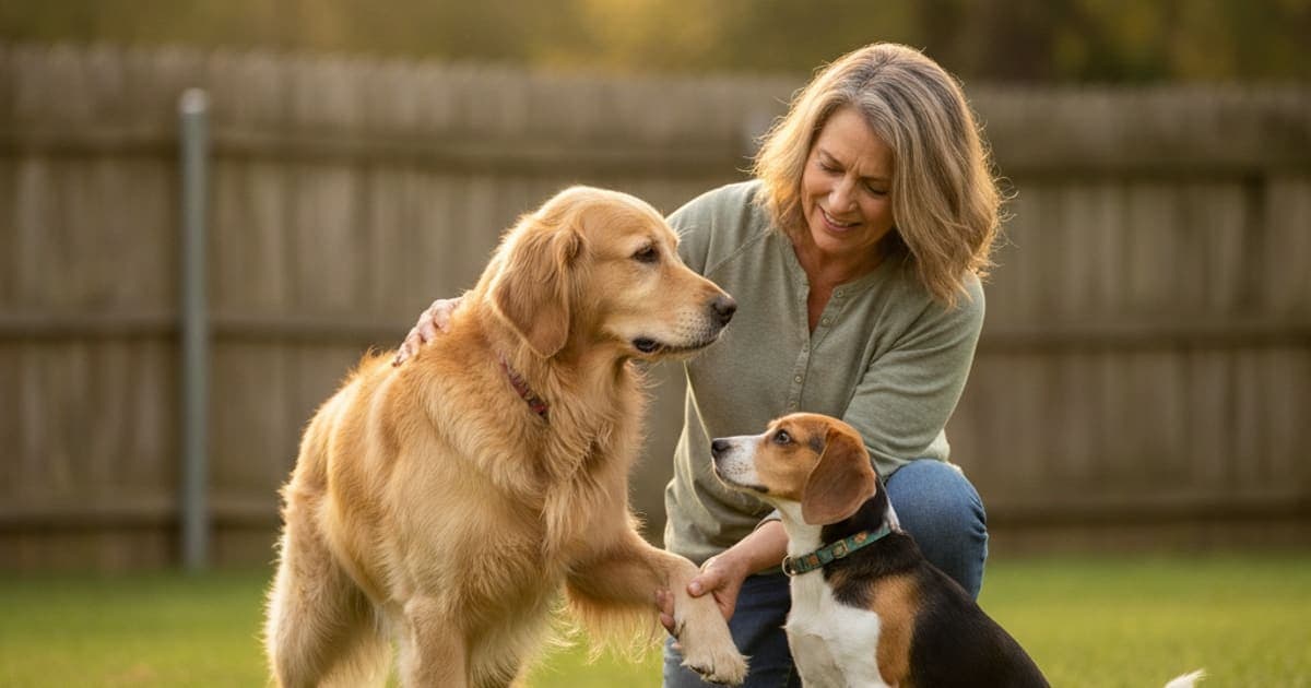 A dog being cared for at home, illustrating what are the first signs of ccl tear in dogs? (early clues)