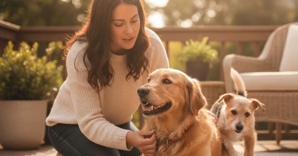 A dog being cared for at home, illustrating what are the first signs of hygroma in dogs? (early clues)