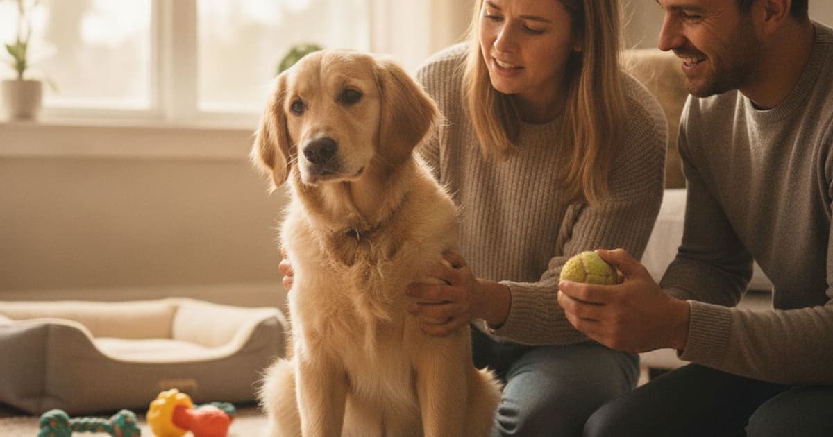 A dog being cared for at home, illustrating what are the first signs of panosteitis in dogs? (explained)