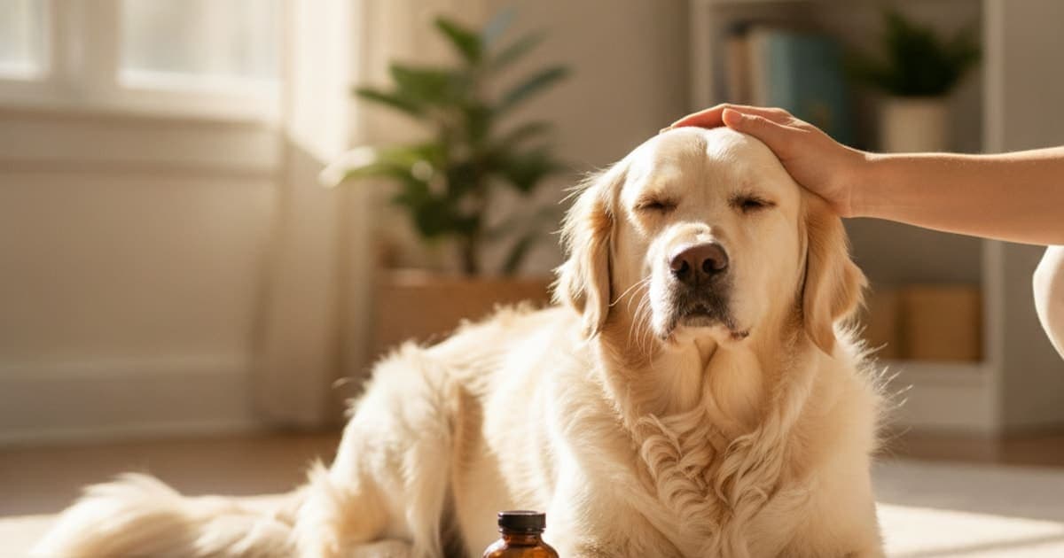 A dog being cared for at home, illustrating what can i give a dog that is licking a joint? (what helps)