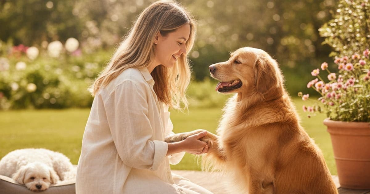 A dog being cared for at home, illustrating what can i give a dog that is licking a paw constantly