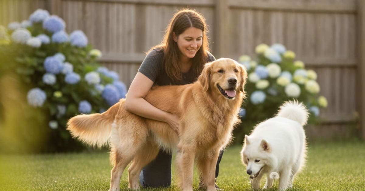 A dog being cared for at home, illustrating what can i give a dog that is wobbly in the back end