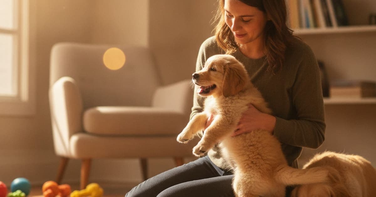 A dog being cared for at home, illustrating what can i give a dog that is yelping when picked up