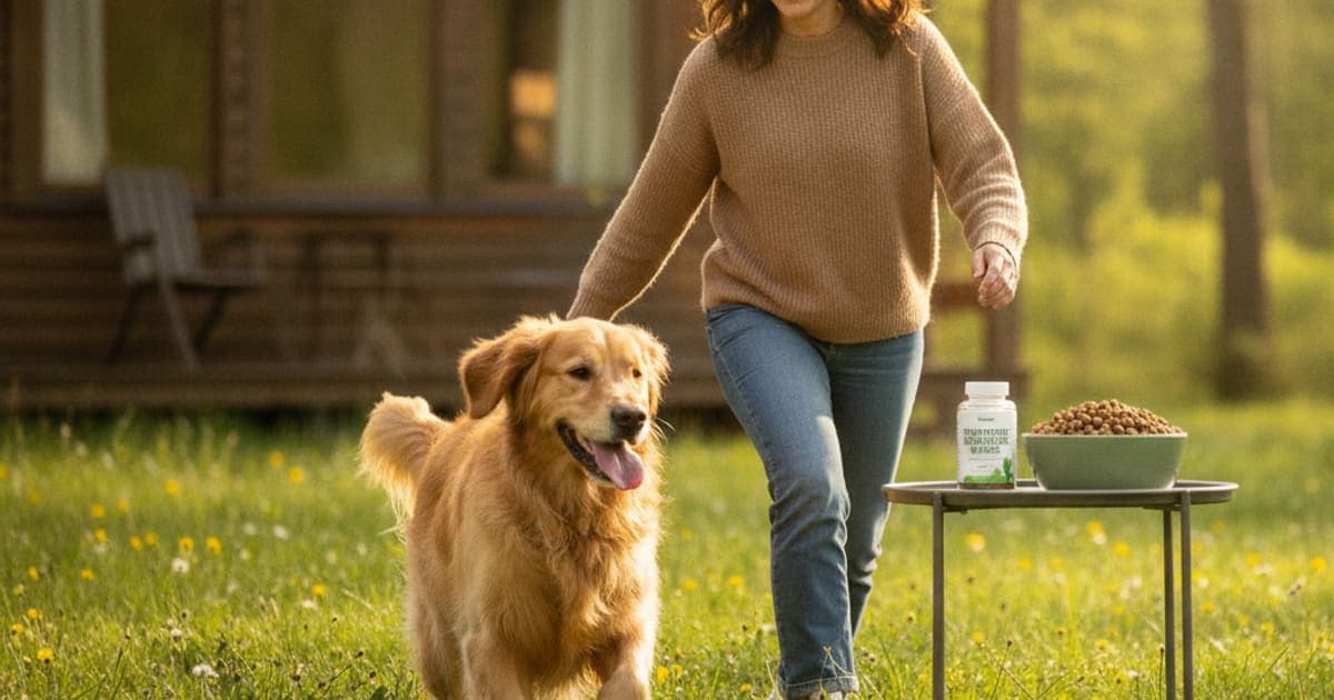 A dog being cared for at home, illustrating what is the best green lipped mussel for dogs? (brands)