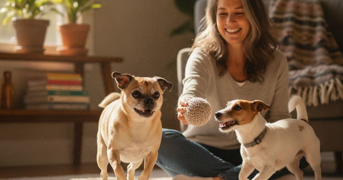 A dog being cared for at home, illustrating what is the best joint supplement for small dogs