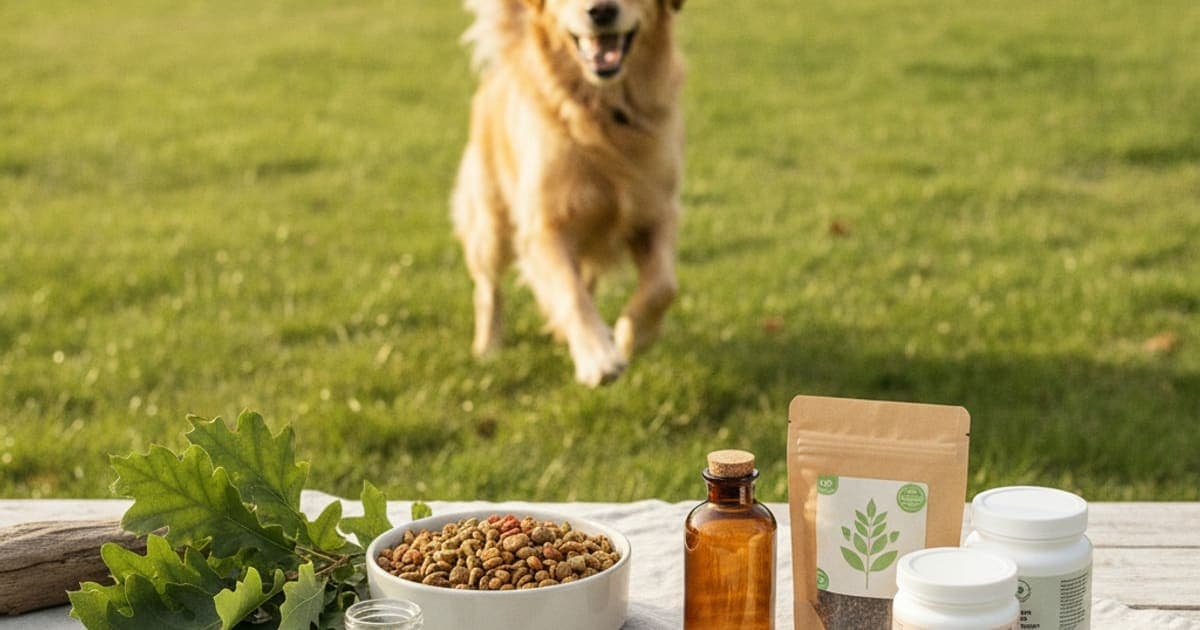 A dog being cared for at home, illustrating what is the most effective joint supplement for dogs