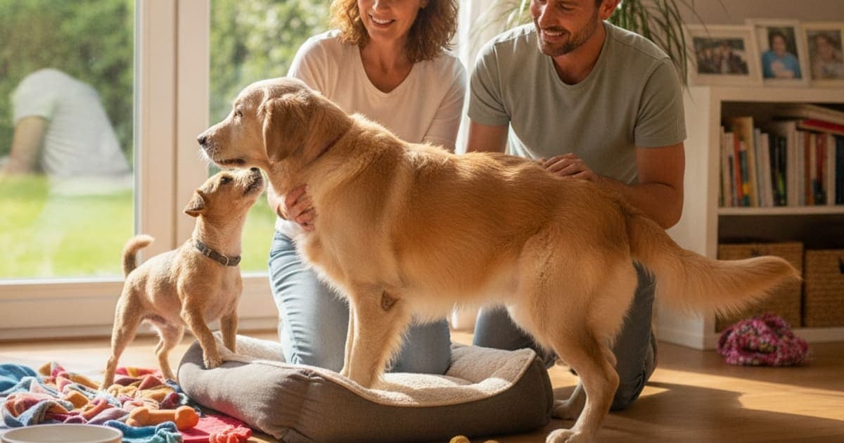A dog being cared for at home, illustrating what makes hip arthritis worse in dogs? (key triggers)