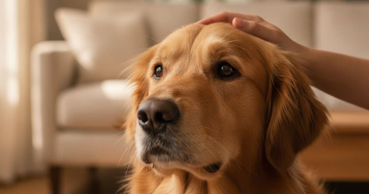 A dog being cared for at home, illustrating what makes leaky gut worse in dogs? (key triggers)
