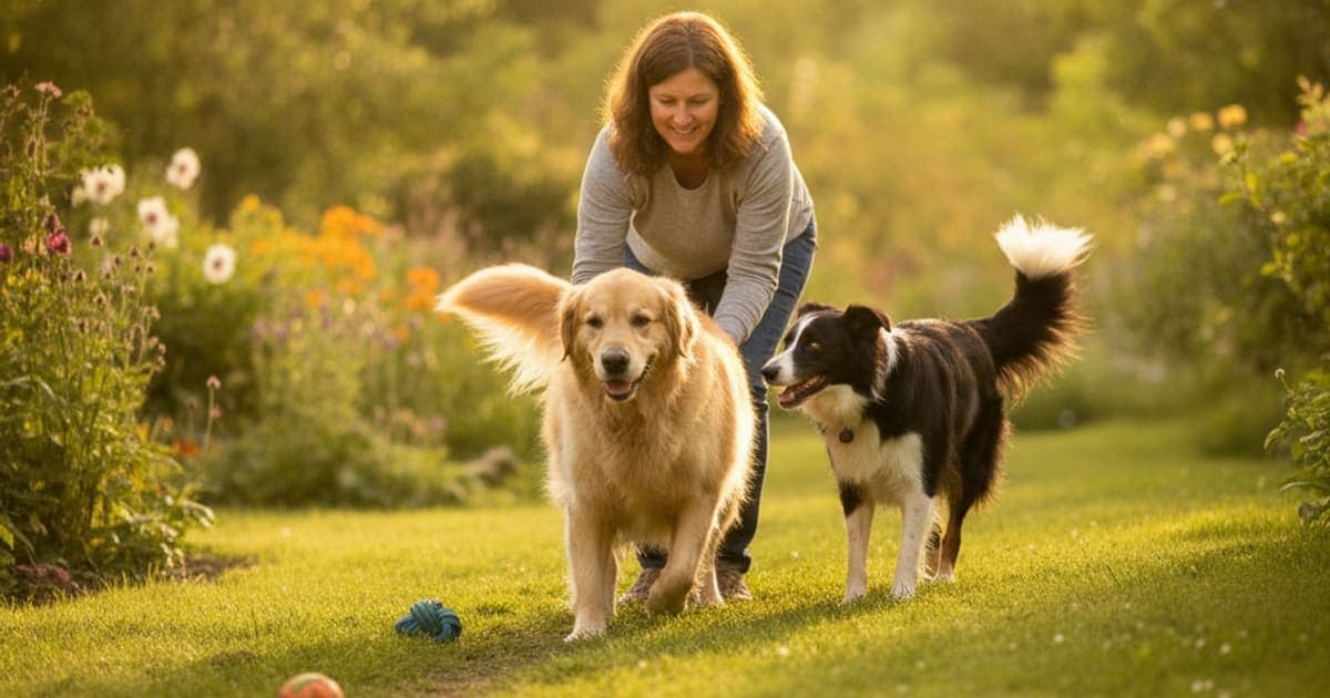 A dog being cared for at home, illustrating what makes obesity joint strain worse in dogs? (causes)