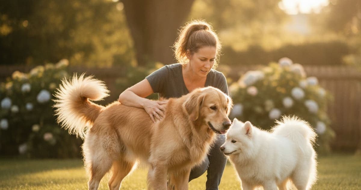 A dog being cared for at home, illustrating what makes partial ccl tear worse in dogs? (key causes)
