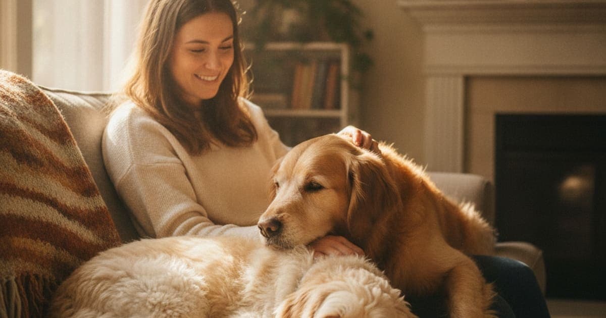 A dog being cared for at home, illustrating what to give a dog with cognitive decline (explained)