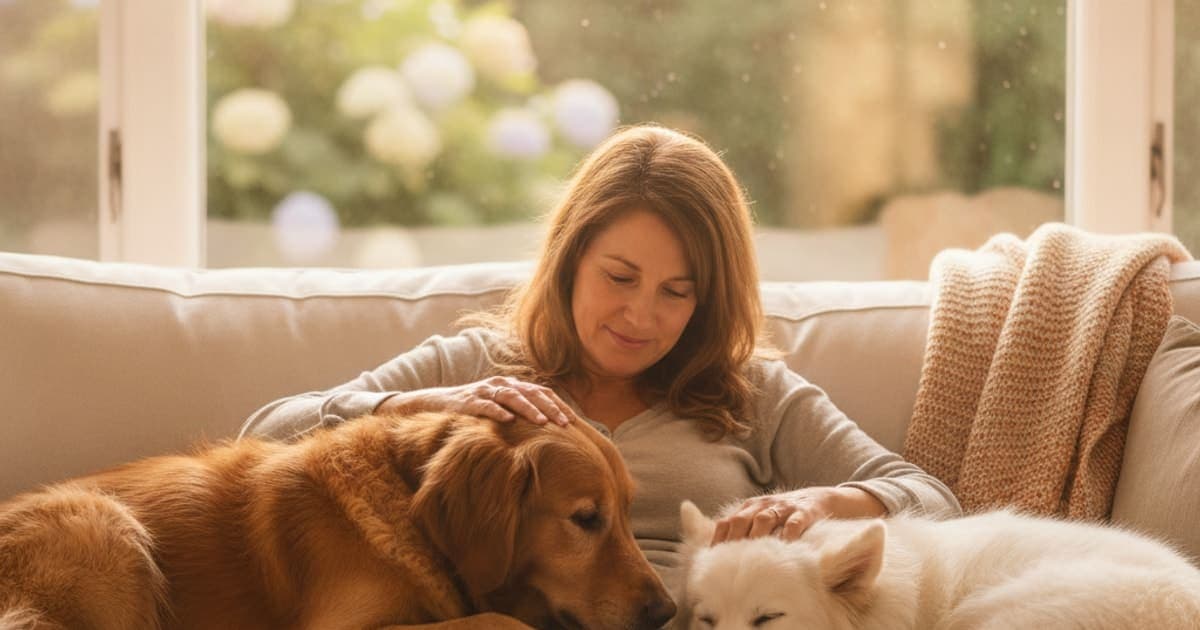 A dog being cared for at home, illustrating what to give a dog with fibrocartilaginous embolism (fce)