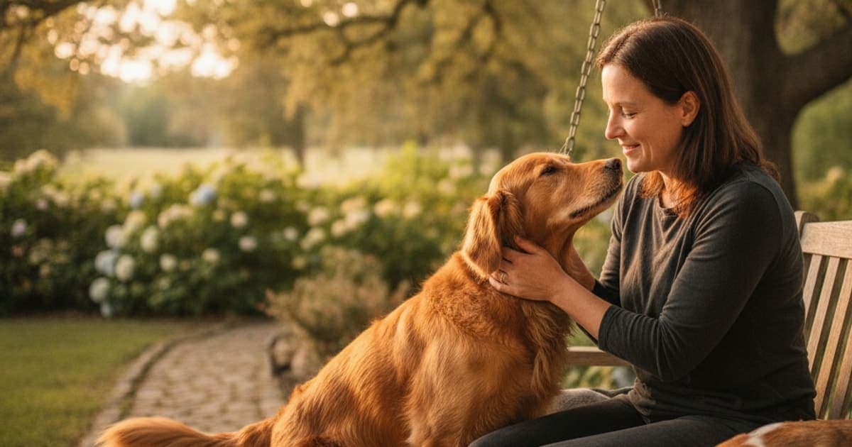 A dog being cared for at home, illustrating where do i buy tb-500 for my dog? (how sourcing works)