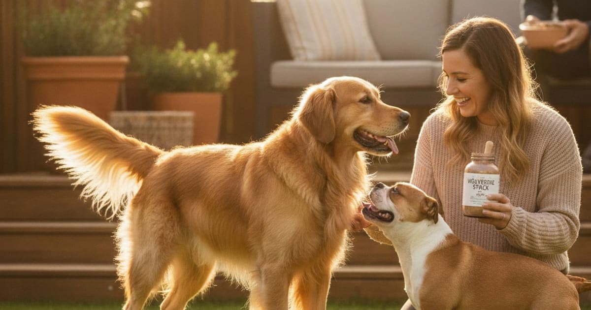 A dog being cared for at home, illustrating where do i buy the wolverine stack for my dog? (sourcing)