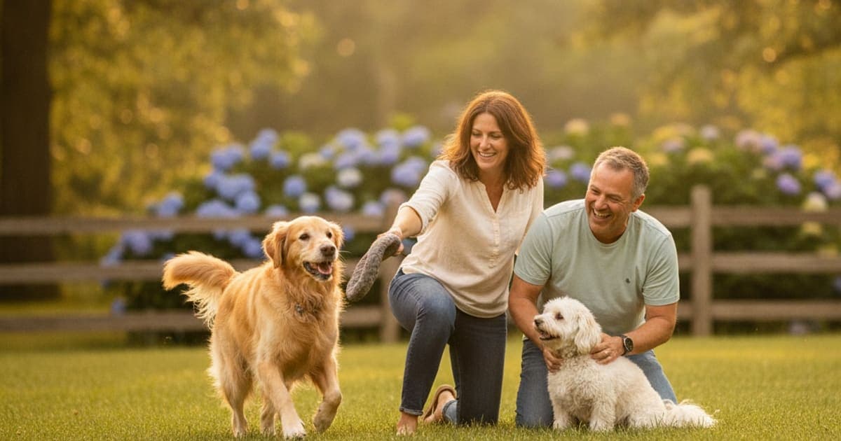 A dog being cared for at home, illustrating where to buy glucosamine for dogs? (retailer options)