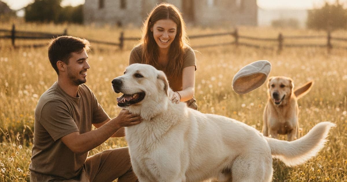 A dog being cared for at home, illustrating why anatolian shepherds are prone to joint problems