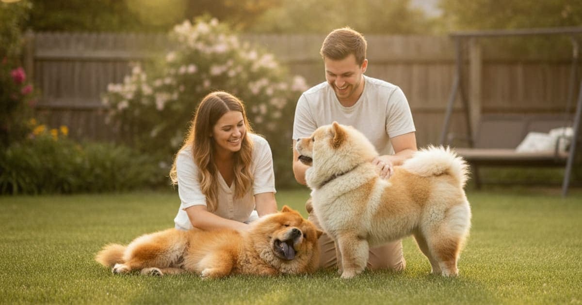 A dog being cared for at home, illustrating why chow chows are prone to joint problems