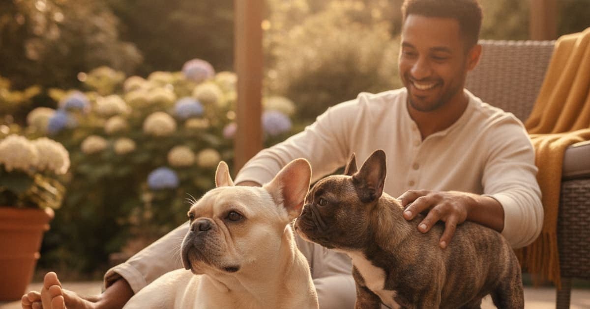 A dog being cared for at home, illustrating why french bulldogs are prone to joint problems