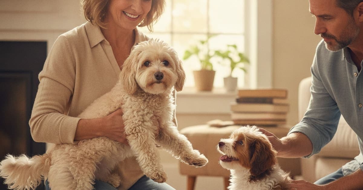 A dog being cared for at home, illustrating havanese joint problems