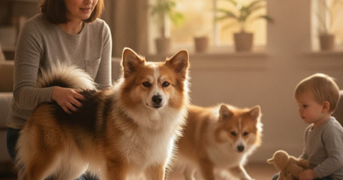 A dog being cared for at home, illustrating why icelandic sheepdogs are prone to joint problems