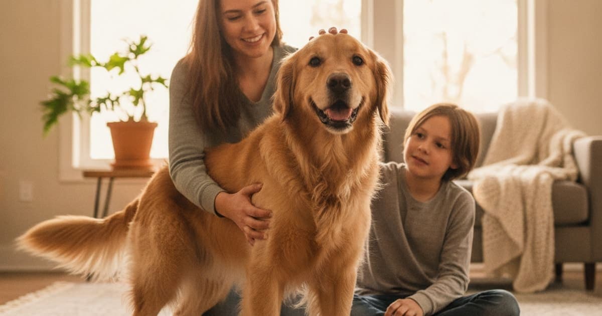 A dog being cared for at home, illustrating why is my dog knuckling over? (causes and red flags)